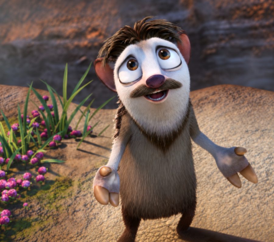 A cartoon marsupial with a mustache